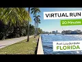 20 Minute Virtual Run in Ft Lauderdale Florida - Hugh Taylor Birch State Park