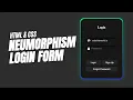 ASMR Programming - HTML CSS Neumorphism Login Form