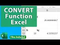 How to use the CONVERT Function in Excel