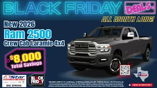 Black Friday Deals All Month Long at Star CDJR Big Spring RAM Jeep Chrysler Savings