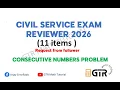 Civil Service Exam Reviewer 2026 - Consecutive Numbers