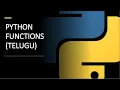 PYTHON FUNCTIONS EXPLAINED IN TELUGU