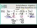 KutaSoftware Algebra 1 - Multi-Step Equations Part 3