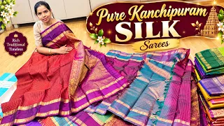 Kanchipuram Pure Silk Budget Pattu Sarees | Wedding Diwali New Arrivals | Online Available 
