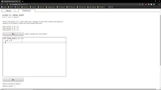 Logic-2 lone - sum Python Tutorial Codingbat com