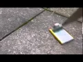 Poking a phone battery with a knife results in explosion