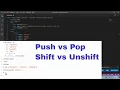 Add and Remove value from array in JavaScript Push and Pop Shift Unshift Programming Buddy