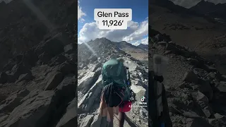 Gandalf the Gray and the Hobbit go on a quest to Mordor!  Backpacking Glen Pass at 11,926’. #hiking