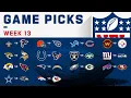 Week 13 NFL Game Picks