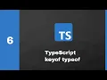 keyof typeof TypeScript Frontend Crash Course Take it easy