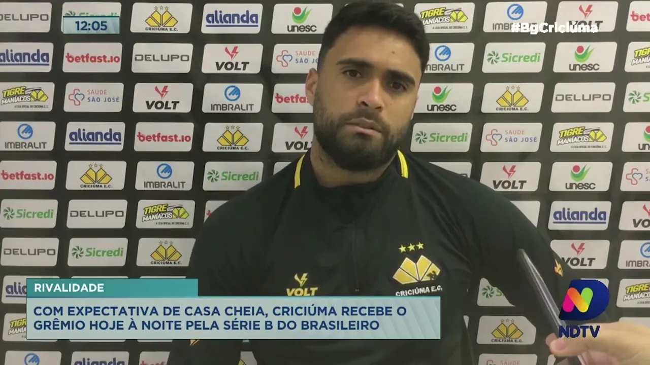 Com expectativa de casa cheia, Criciúma recebe o Grêmio pela Série B do Brasileiro