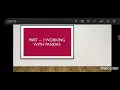 BDAT Data Manipulation Techniques Assignment 3 - Pandas