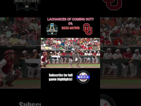 LACHANCE WITH A HOME RUN AFTER STAYING IN THE GAME! | #oklahomasooners #CWS#baseball#collegebaseball