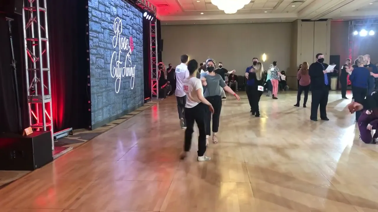 Novice J&J 5th Place, Rose City Swing 2022 - Helen Zhou & Sara Lee Connors