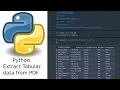 Extract tabular data from PDF with Python - Tabula Camelot PyPDF2