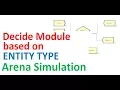Decide based on Entity types Arena Simulation