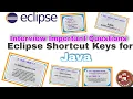 Eclipse Shortcuts for Java Developers Java beginners Interview Question