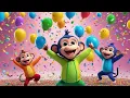Download Lagu five little monkeys jump and count | number song for kids | fun counting rhyme with rhyme zoo
