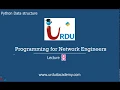 Lecture 08 Programming for Network Engineers Python Data structure List Dictionary Sets Tuple