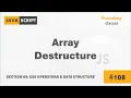 Array Destructure ES6 Operators Data Structures A Complete Modern JavaScript Course