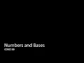 COSC130 - Numbers and Bases