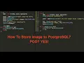PHP How to store image to PostgreSQL