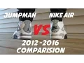 2012 VS 2016 Air Jordan 4 White Cement Shoes Comparison On Feet
