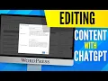 How to Edit Content Using ChatGPT WordPress