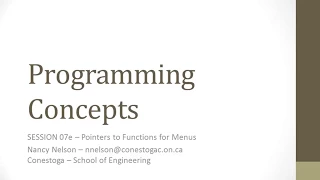 PROG07e Pointers to Functions for Menus