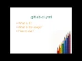 GitLab gitlab-ci yml file Overview - Theory