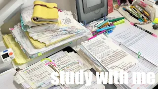 STUDY WITH ME 2hrs Background Noise No Music No Break ASMR Real Time Motivation 