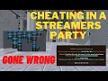 Cheating In A STREAMERS Party Hypixel Skyblock