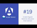Create Angular Material side panel mat-sidenav
