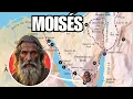 Toda a vida de MOISES em um mapa