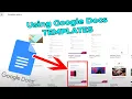 How to Use Google Docs Templates