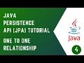 - OneToOne Entity Relationship JPA JAVA PERSISTENCE API JPA Tutorial Java