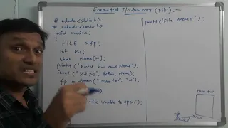 fprintf and fscanf function in C File Formatted function in C C Programming Files in C