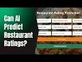 How to Predict Restaurant Ratings with Machine Learning Full Guide