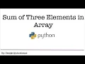 Python Sum of Three Elements in Array 2