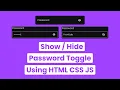 How to Create Show Hide Password Toggle Using HTML CSS And Javascript