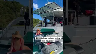 Concert, Caribbean cruiser- style😎⛵️ #catamaran #liveaboard #usvirginislands #boatlife