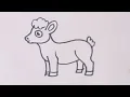 How to draw lamb drawing Lamb outline drawing easy step by step SimpleLineDrawing