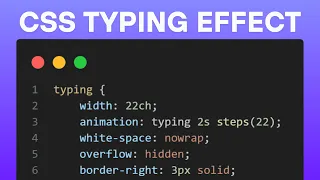 How to Create Text Typing Animation Using HTML and CSS - CSS Typing Effect