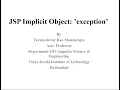 JSP Implicit Objects exception