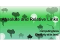 Building a Website - Absolute and Relative Links