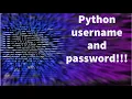python username and password