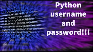 python username and password