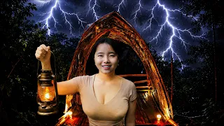 Enjoying Bad Weather, Lightning and Very Heavy Rain ‼️ Camping in Heavy Rain ⛈️