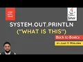 What is System out println