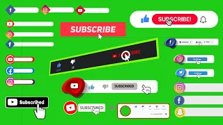 Download Green Screen Sosial Media Mentahan (FB,IG,Twitter,Subscribe,like,dll) No Copyright MP3